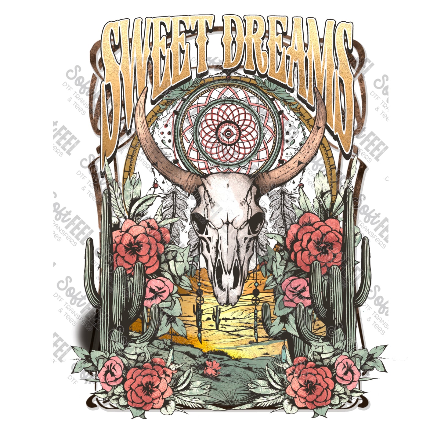 Sweet Dreams - Music / Western - Direct To Film Transfer / DTF - Heat Press Clothing Transfer