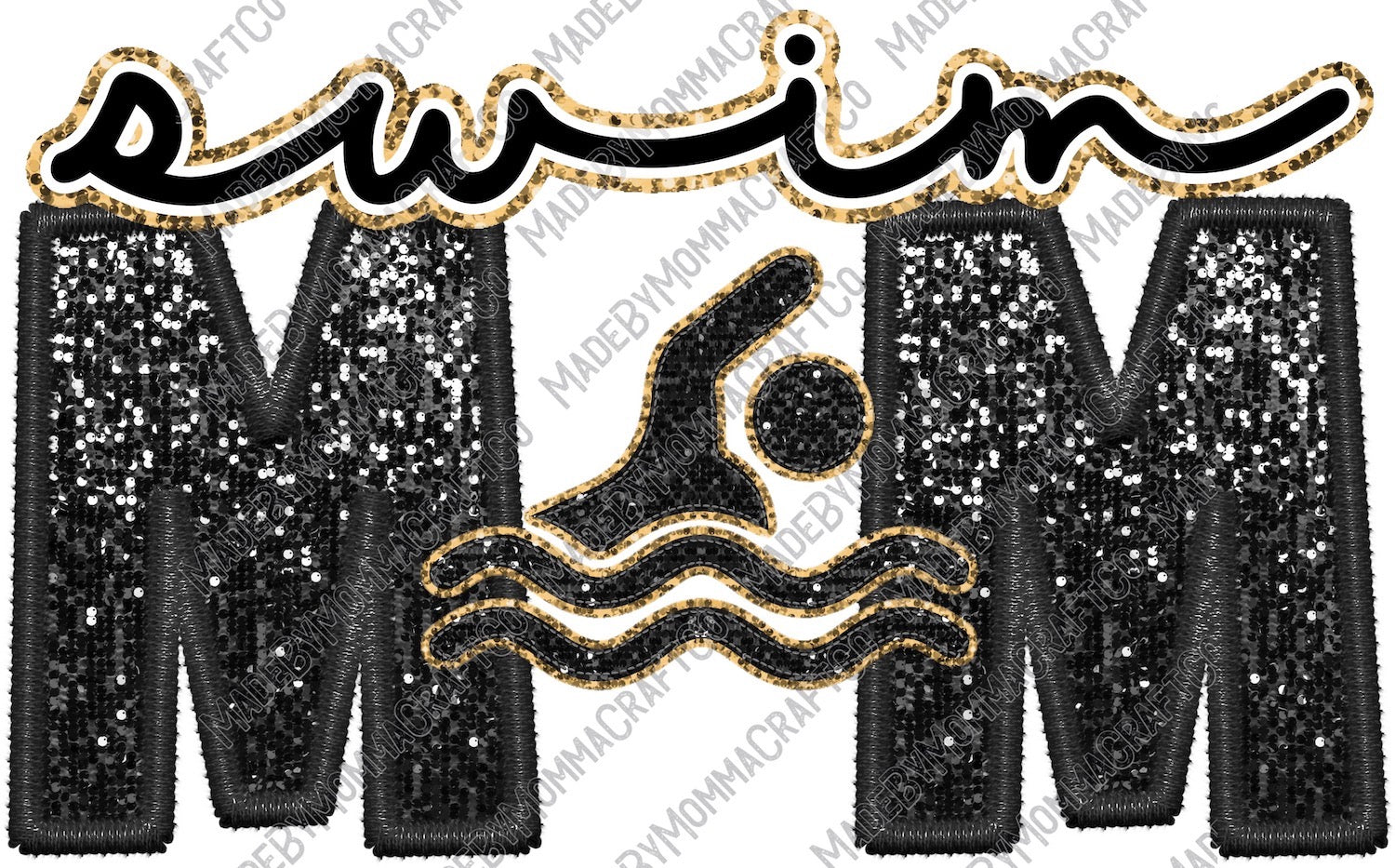 Swim Mom - Sports - Cheat Clear Waterslide™ or White Cast Sticker