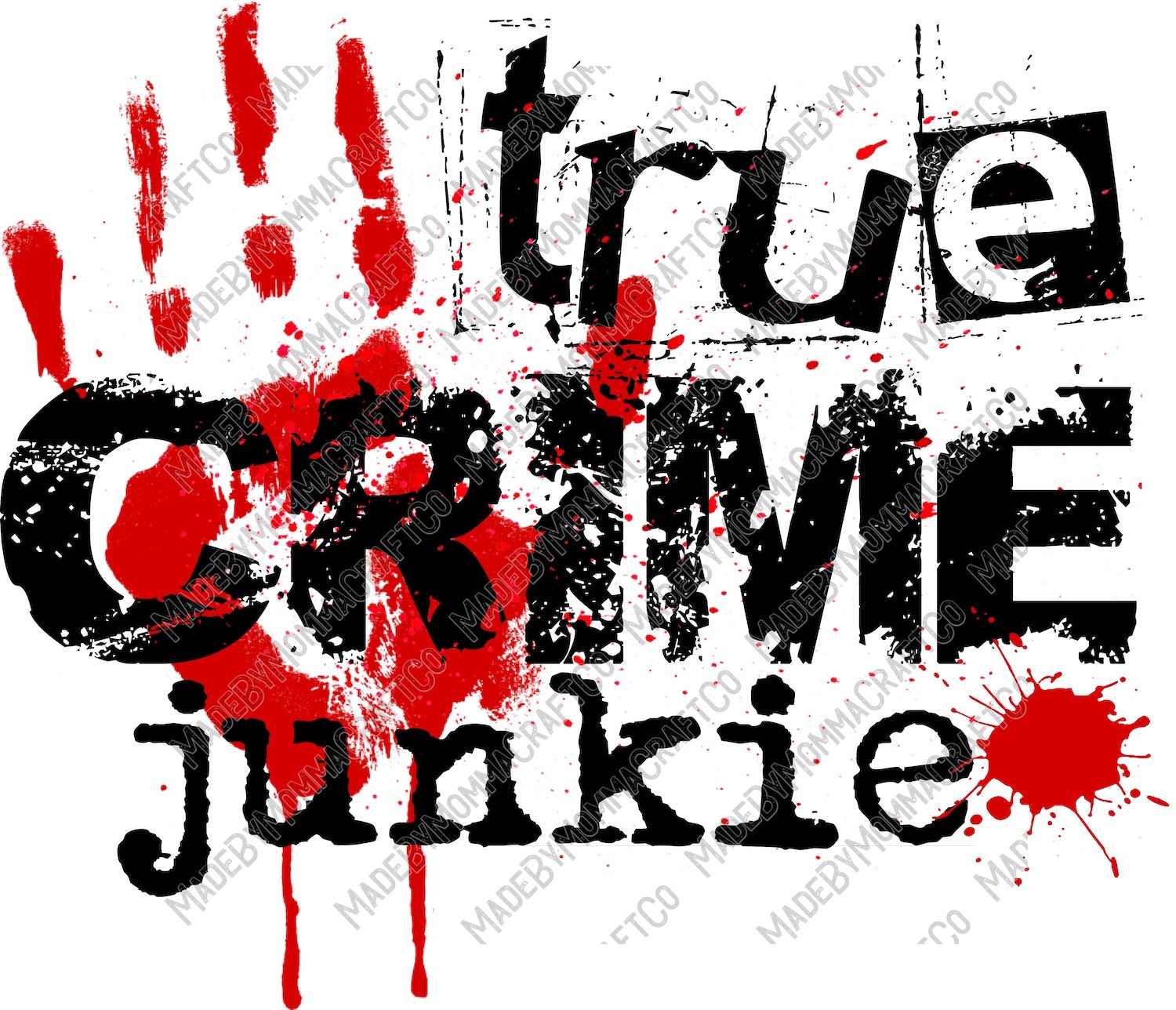 True Crime Junkie - Cheat Clear Waterslide™ or White Cast Sticker