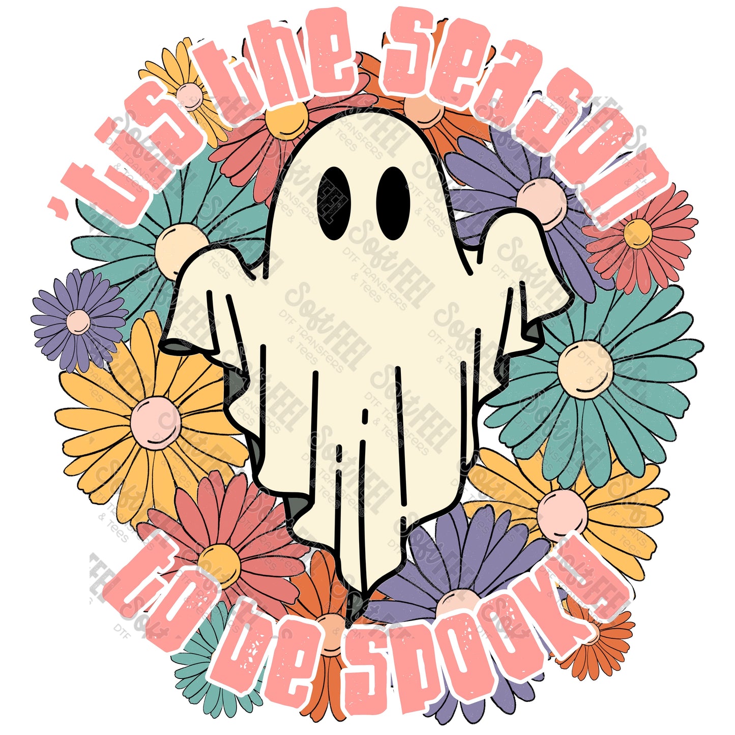 Tis The Season to be Spooky Ghost Georgie - Retro / Halloween Horror - Direct To Film Transfer / DTF - Heat Press Clothing Transfer