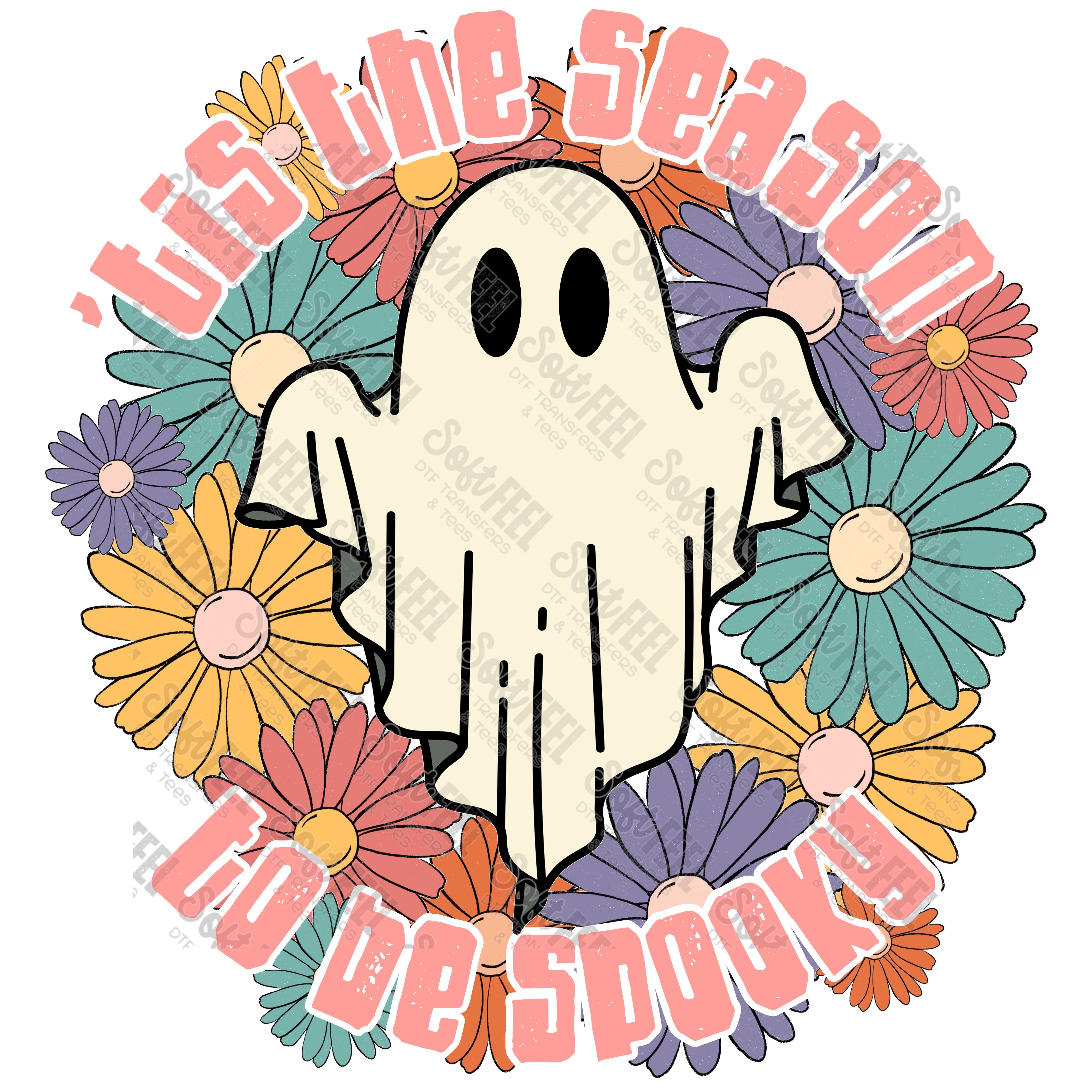 Tis The Season to be Spooky Ghost Georgie - Retro / Halloween Horror - Direct To Film Transfer / DTF - Heat Press Clothing Transfer