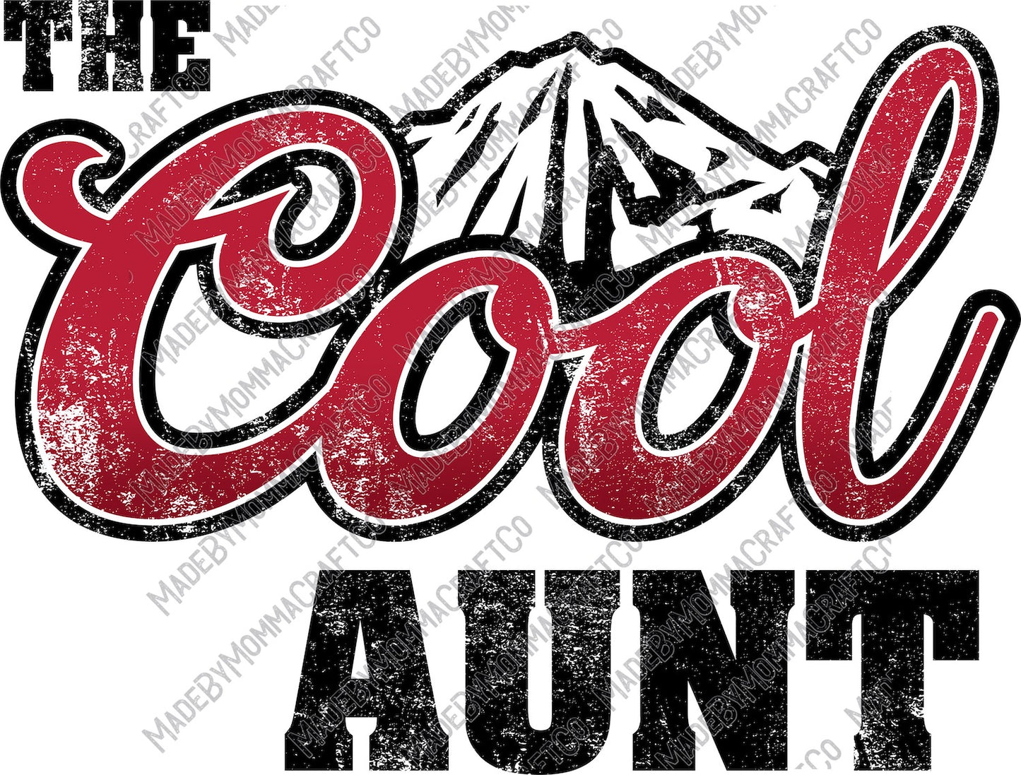 The Cool Aunt - Country Western - Cheat Clear Waterslide™ or White Cast Sticker