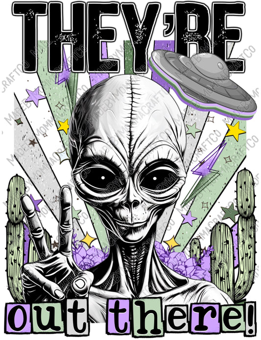 They're Out There Alien -Cheat Clear Waterslide™ or White Cast Sticker