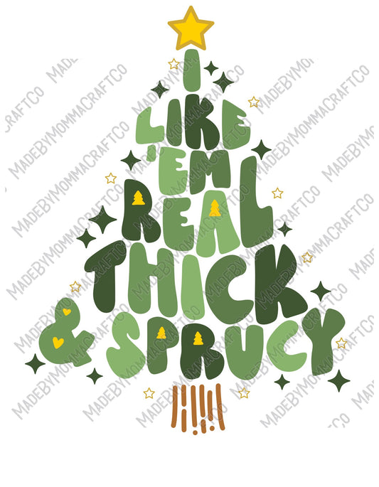 Thick Sprucy Tree - Christmas - Cheat Clear Waterslide™ or White Cast Sticker