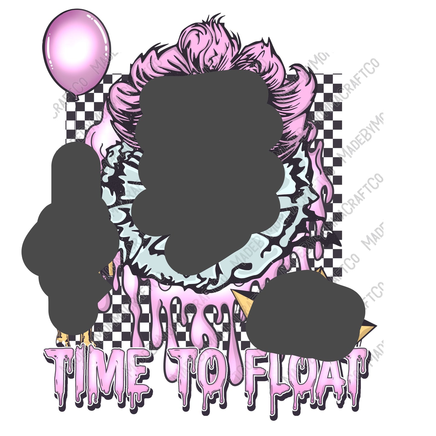 Time To Float Clown - Cheat Clear Waterslide™ or White Cast Sticker