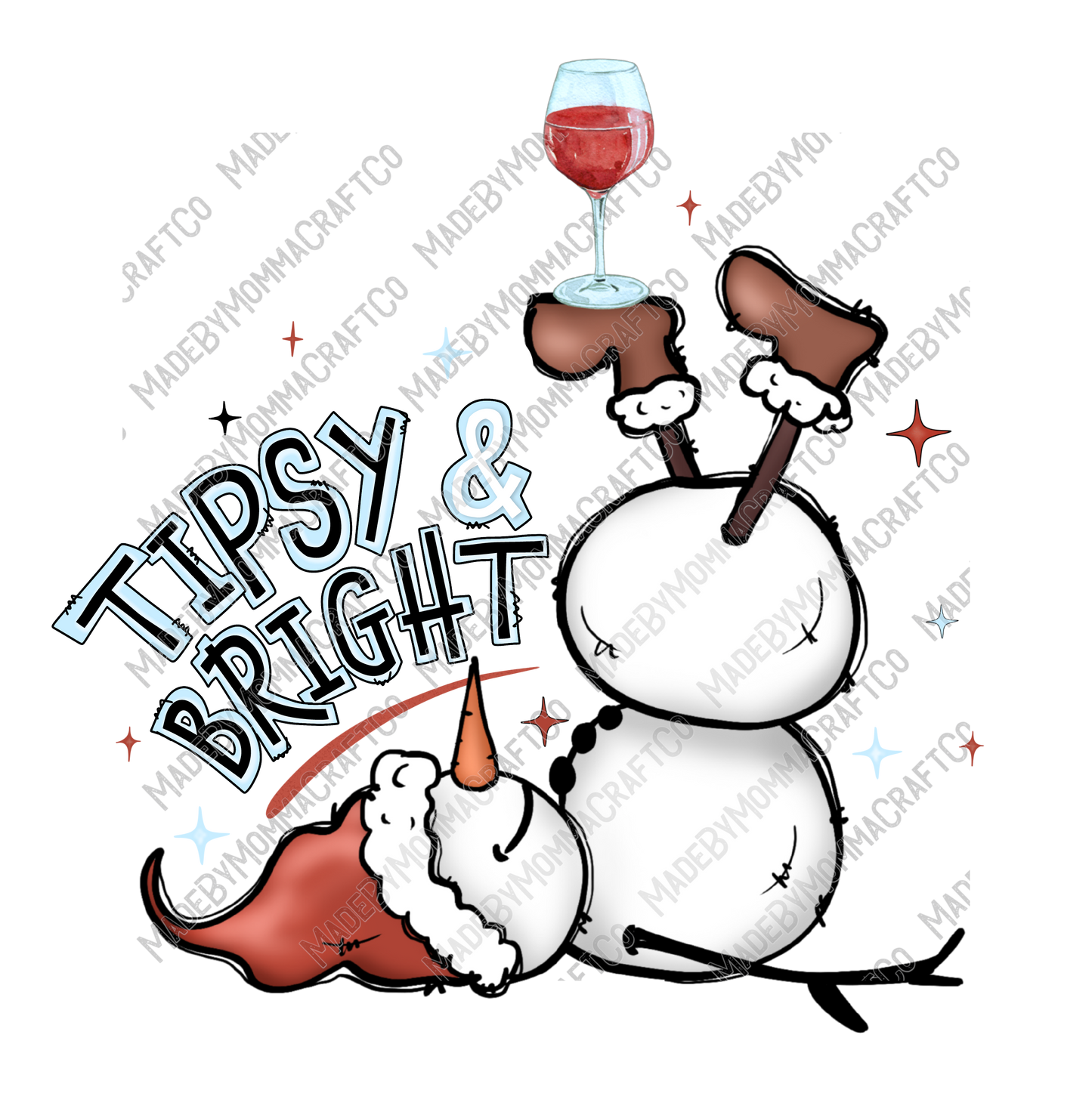 Tipsy Bright - Christmas - Cheat Clear Waterslide™ or White Cast Sticker