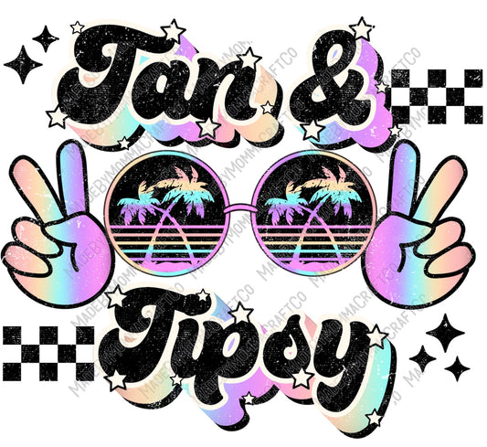 Tan And Tipsy Retro - Cheat Clear Waterslide™ or White Cast Sticker