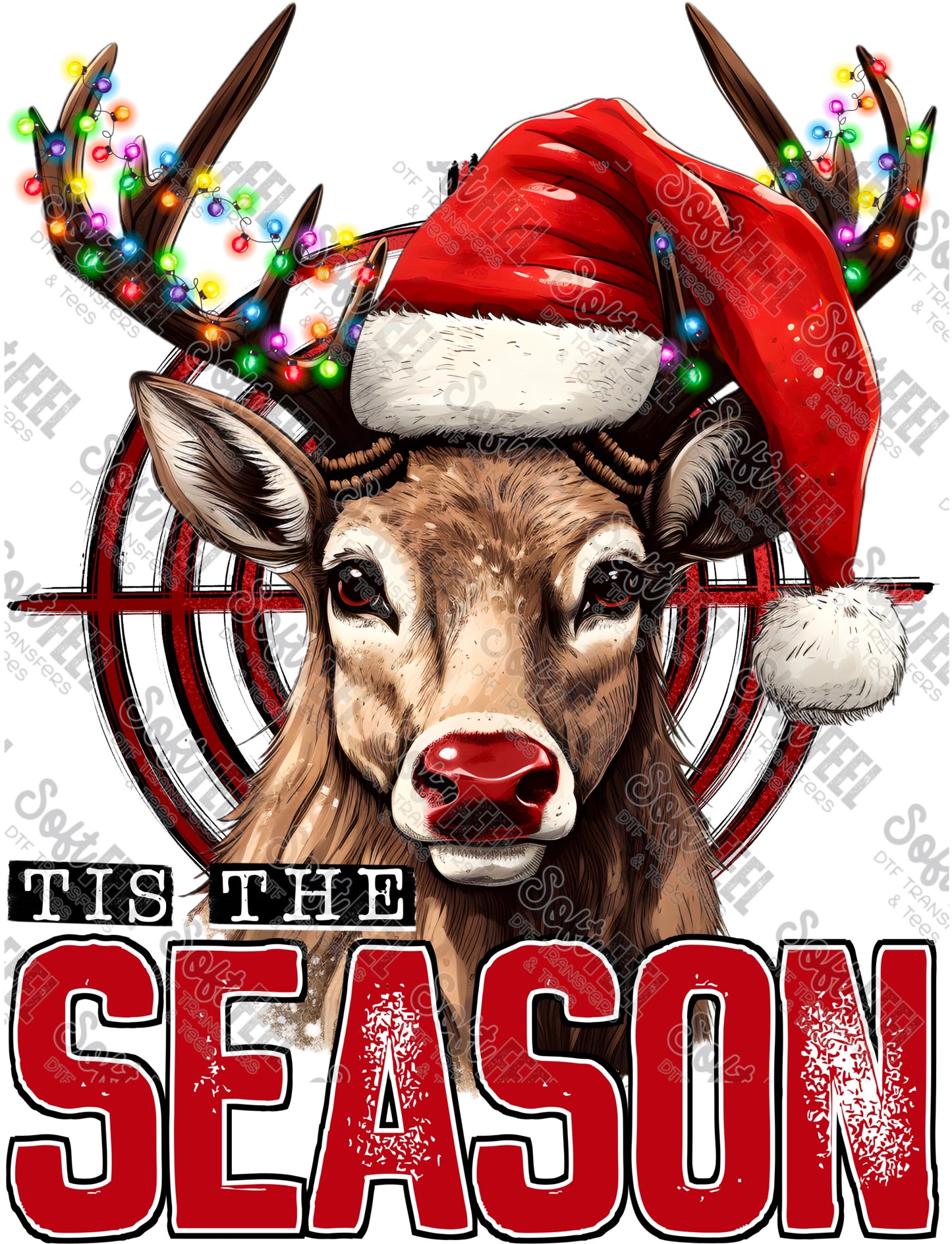 Tis The Season - Christmas / Hunting - Direct To Film Transfer / DTF - Heat Press Clothing Transfer