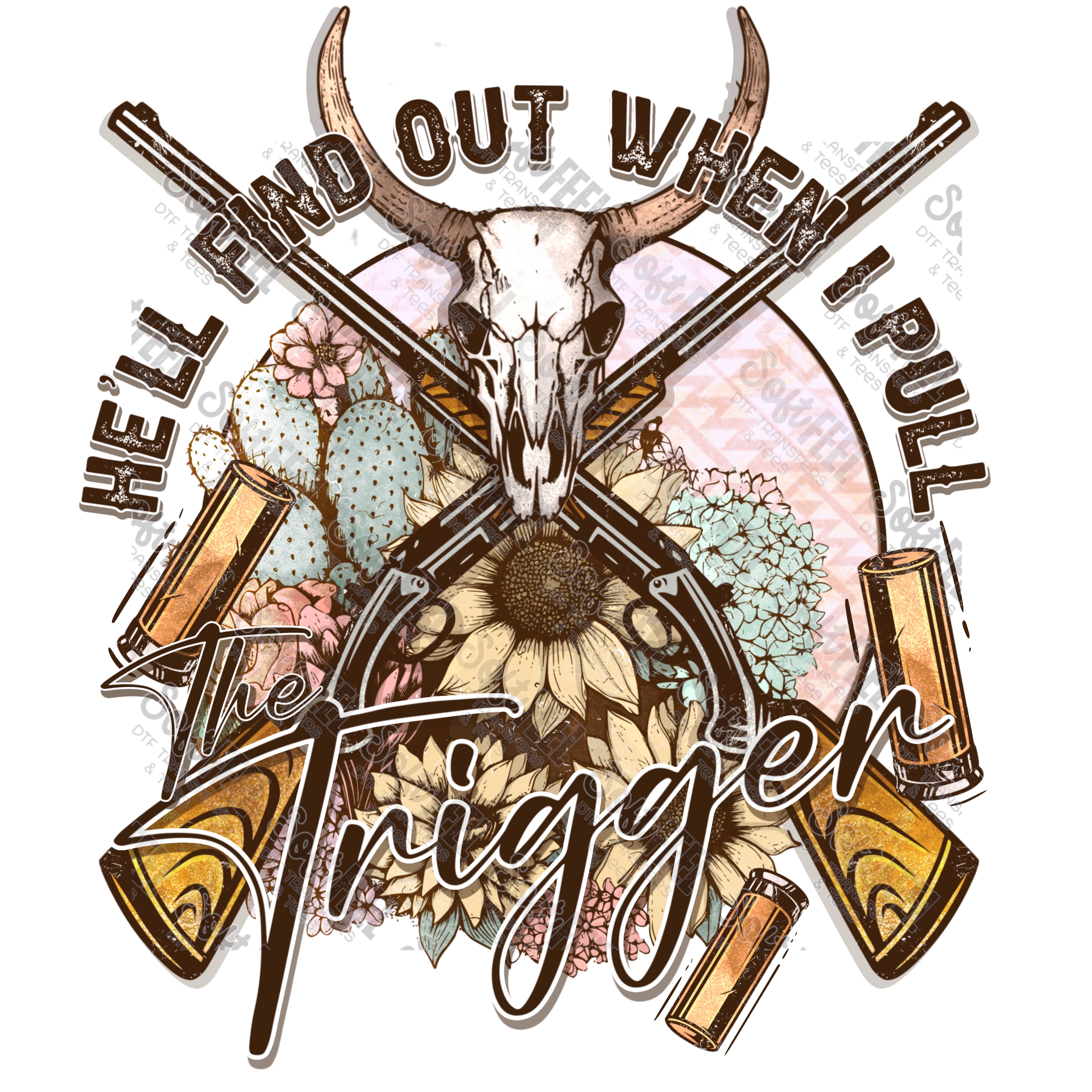 Trigger - Women&#39;s /Music/ Western - Direct To Film Transfer / DTF - Heat Press Clothing Transfer