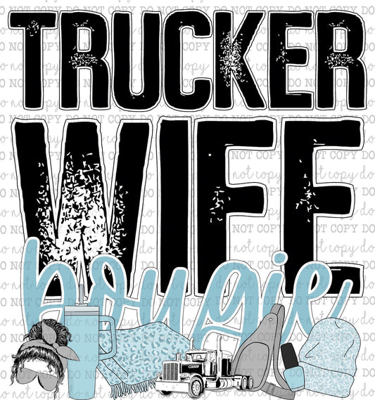 Trucker Wife Bougie - Occupations / Women - Cheat Clear Waterslide™ or White Cast Sticker