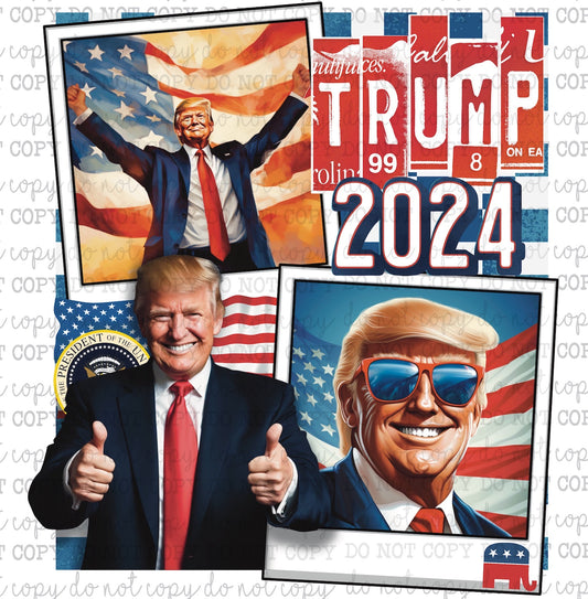 Trump 2024 - Political - Cheat Clear Waterslide™ or White Cast Sticker