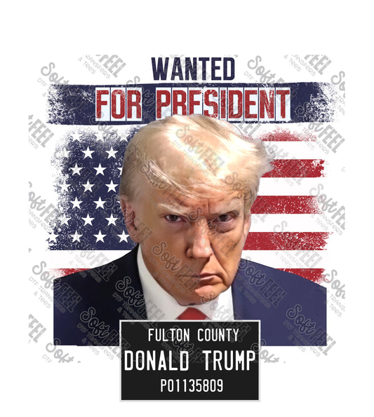Trump Mugshot 3 - Political / Patriotic - Direct To Film Transfer / DTF - Heat Press Clothing Transfer