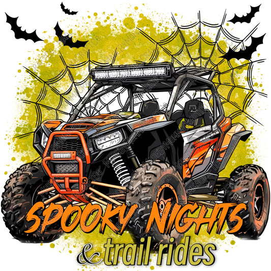 Spooky Nights and Trail Rides Side By Side ATV / Halloween Spooky  -Cheat Clear Waterslide™ or White Cast Sticker