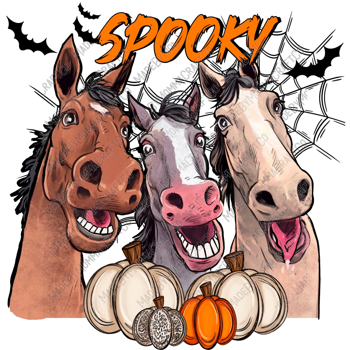 Spooky Horses / Halloween Spooky  -Cheat Clear Waterslide™ or White Cast Sticker