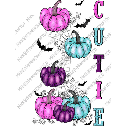 CUTIE Spider Webs and Pumpkins / Halloween Spooky  -Cheat Clear Waterslide™ or White Cast Sticker