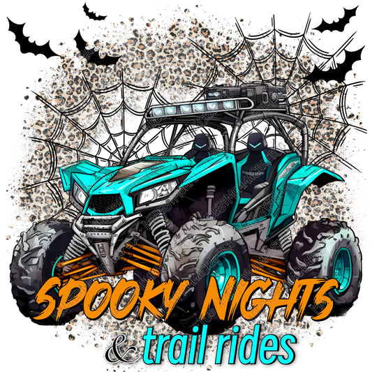 Spooky Nights and Trail Rides Side By Side ATV / Halloween Spooky  -Cheat Clear Waterslide™ or White Cast Sticker