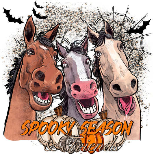 Spooky Season and Friends Horses / Halloween Spooky  -Cheat Clear Waterslide™ or White Cast Sticker