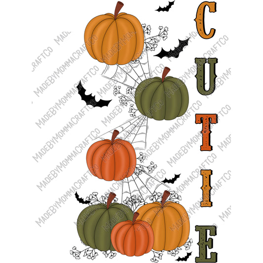 CUTIE Spider Webs and Pumpkins / Halloween Spooky  -Cheat Clear Waterslide™ or White Cast Sticker