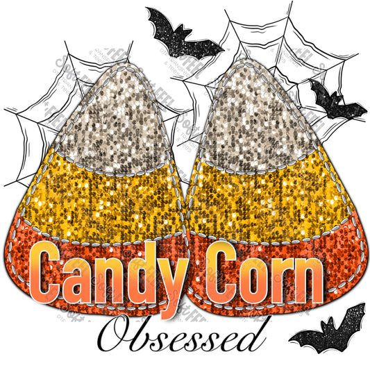 Candy Corn Obsessed - Halloween - Direct To Film Transfer / DTF - Heat Press Clothing Transfer