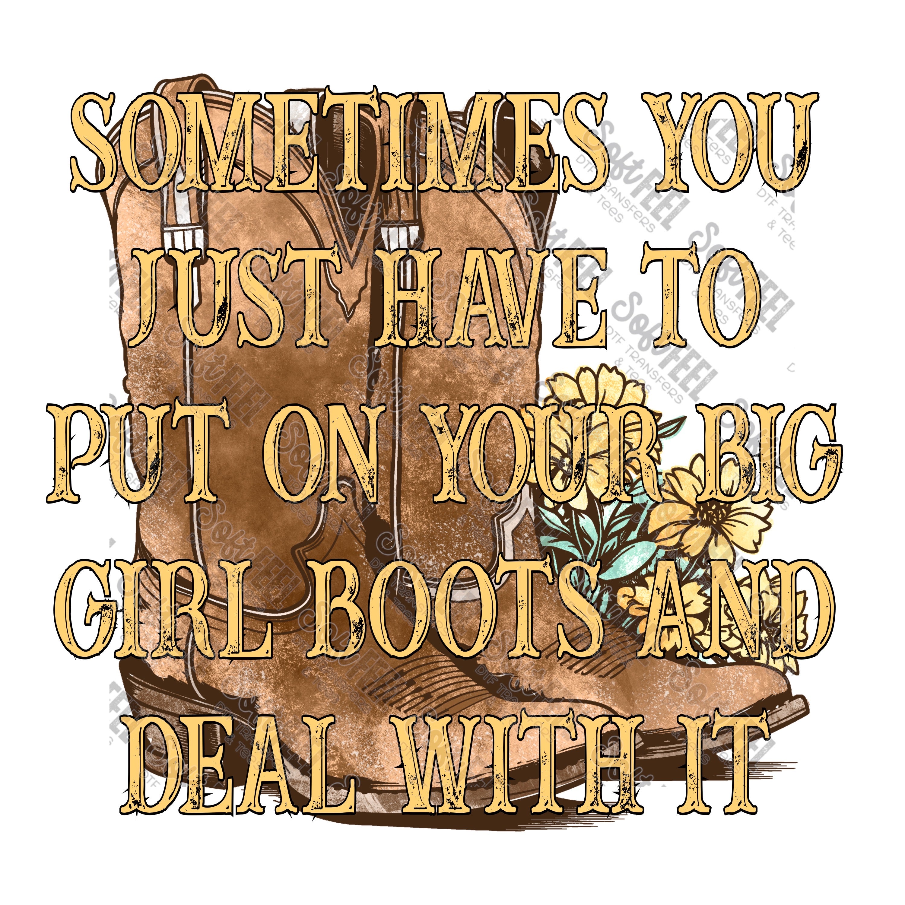 Big Girl Boots - Country / Women&#39;s - Direct To Film Transfer / DTF - Heat Press Clothing Transfer
