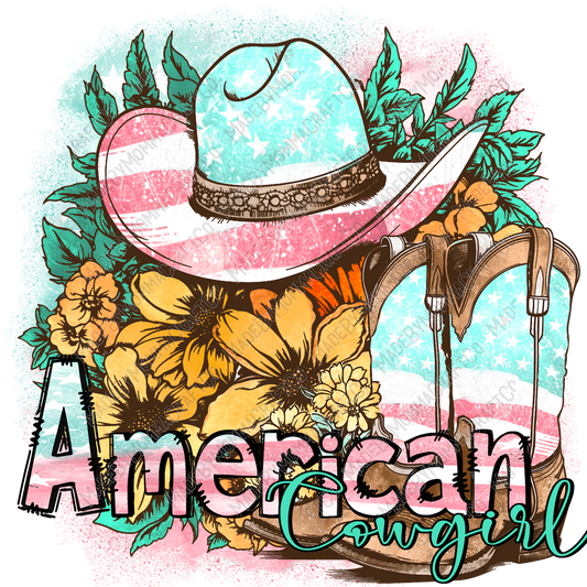 American Cowgirl - Country - Cheat Clear Waterslide™ or White Cast Sticker