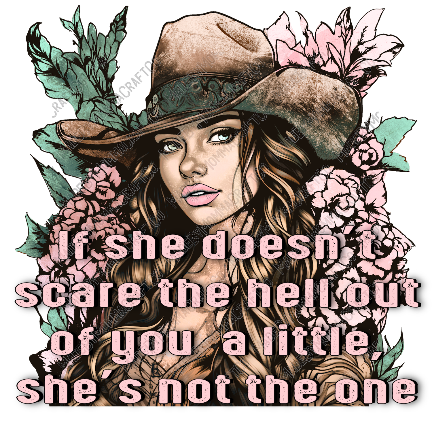 If She Doesn&#39;t Scare The Hell Out Of You - Country - Cheat Clear Waterslide™ or White Cast Sticker