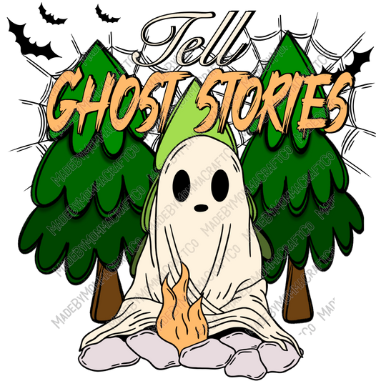 Tell Ghost Stories Halloween Fall - Cheat Clear Waterslide™ or White Cast Sticker