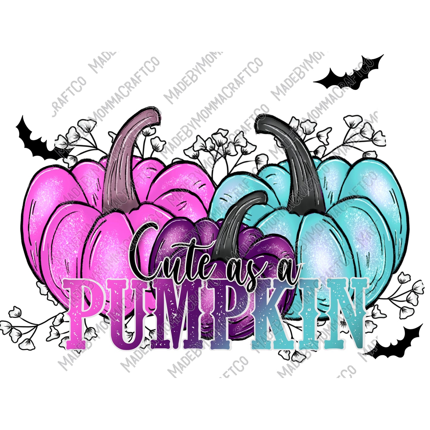 Cute as a Pumpkin / Halloween Spooky  -Cheat Clear Waterslide™ or White Cast Sticker