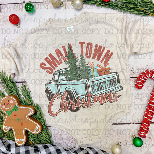 Small Town Truck - Christmas - Direct To Film Transfer / DTF - Heat Press Clothing Transfer