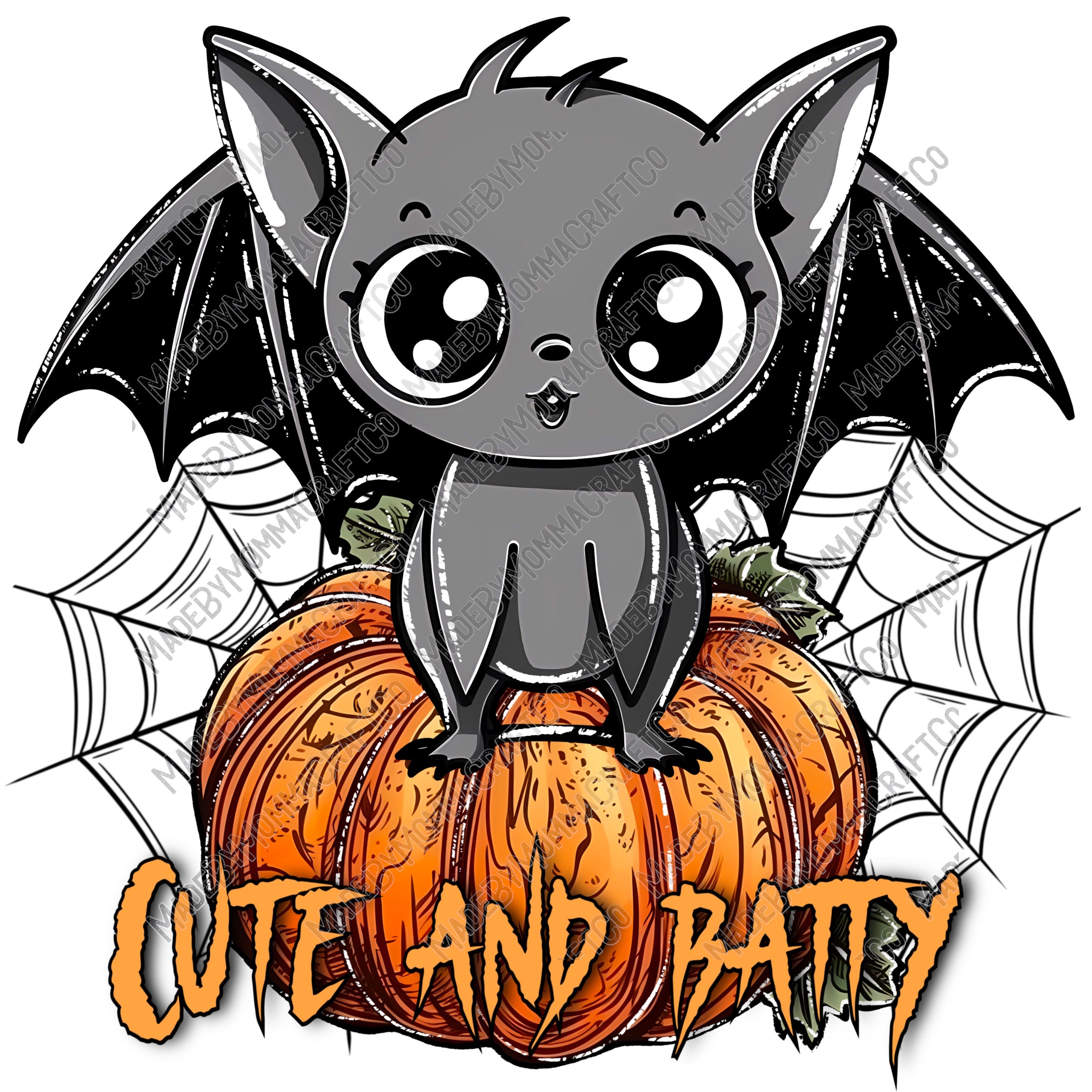 Cute and Batty Halloween -Cheat Clear Waterslide™ or White Cast Sticker