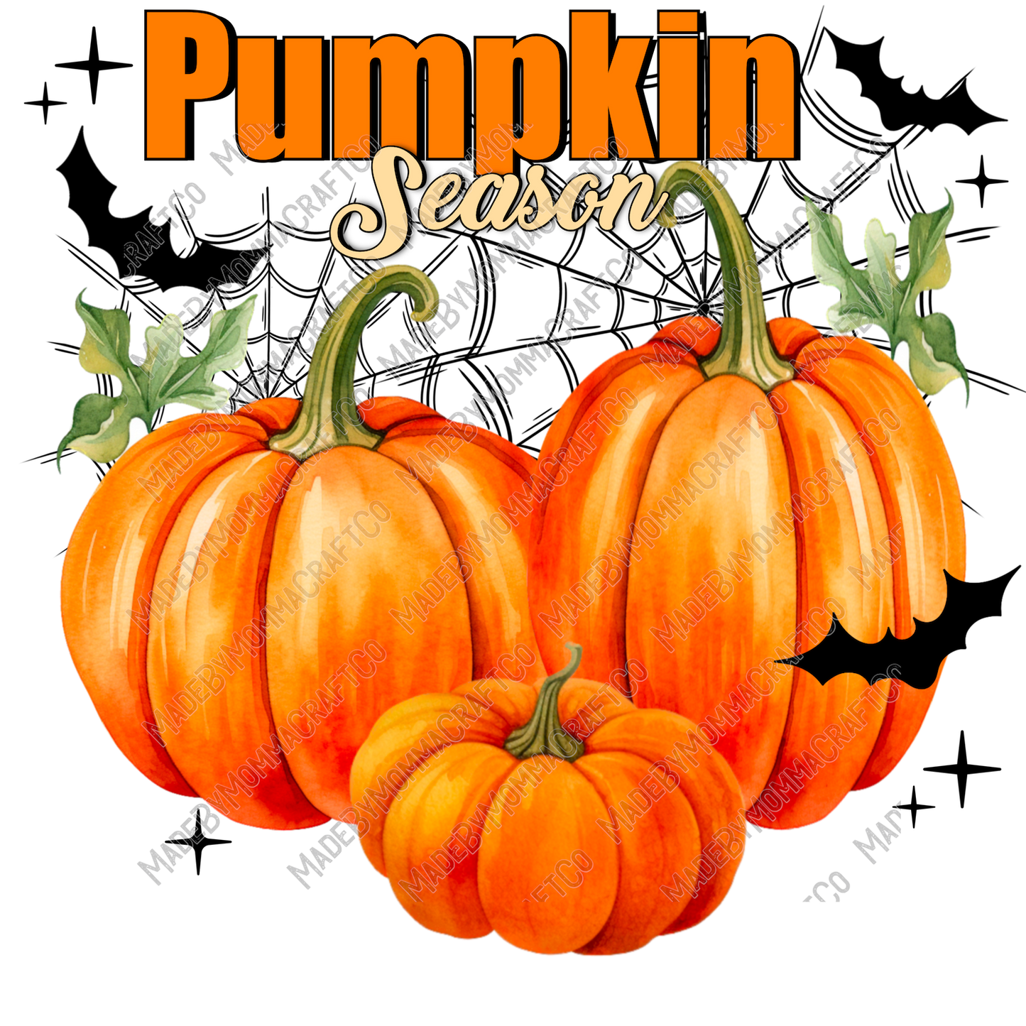 Pumpkin Season - Cheat Clear Waterslide™ or White Cast Sticker