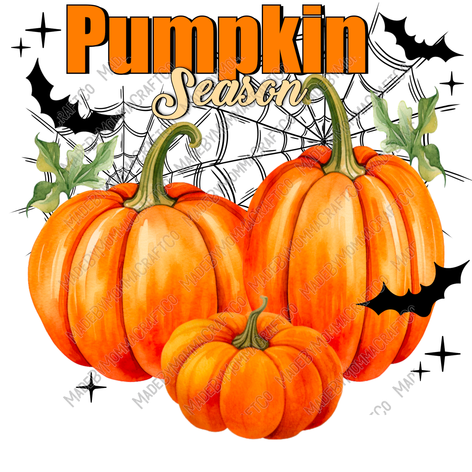 Pumpkin Season - Cheat Clear Waterslide™ or White Cast Sticker