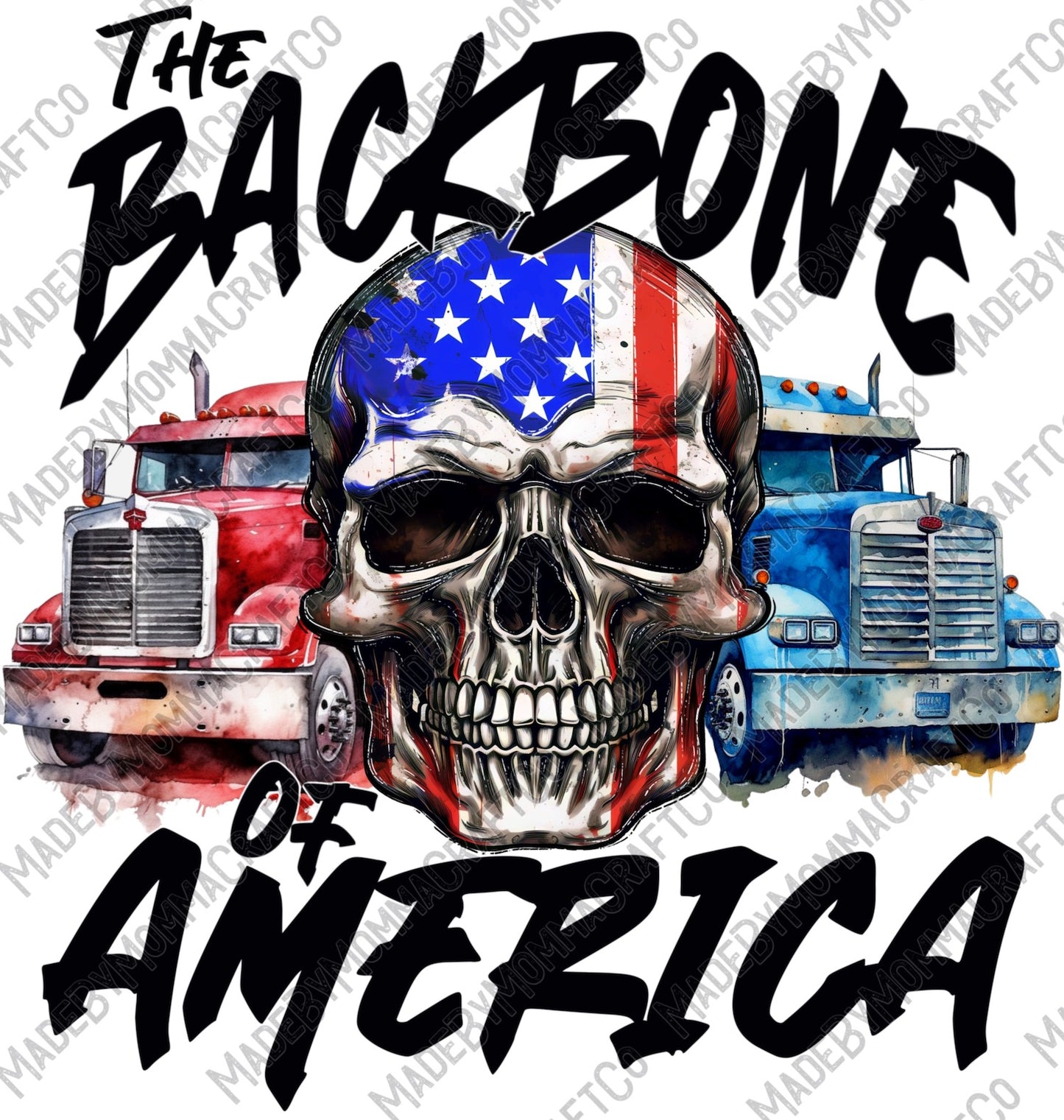 Backbone Of America Trucker - Cheat Clear Waterslide Decal or Digital Download