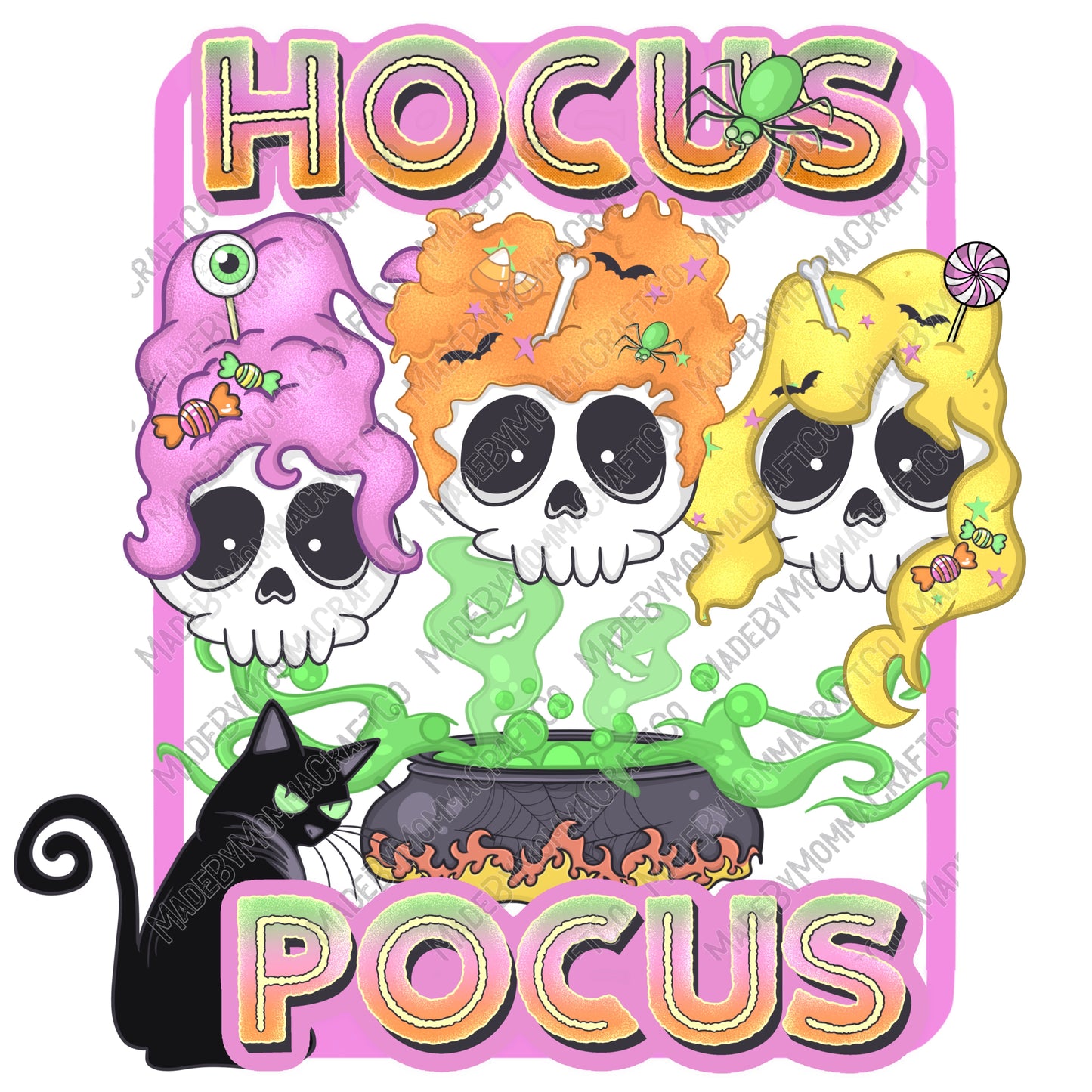 HocPoc Witches - Halloween - Cheat Clear Waterslide™ or White Cast Sticker