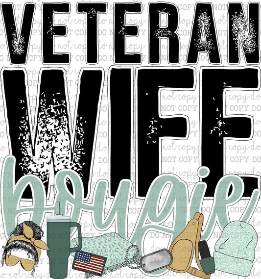Veteran Wife Bougie - Occupations / Women / Military - Cheat Clear Waterslide™ or Cheat Clear Sticker Decal