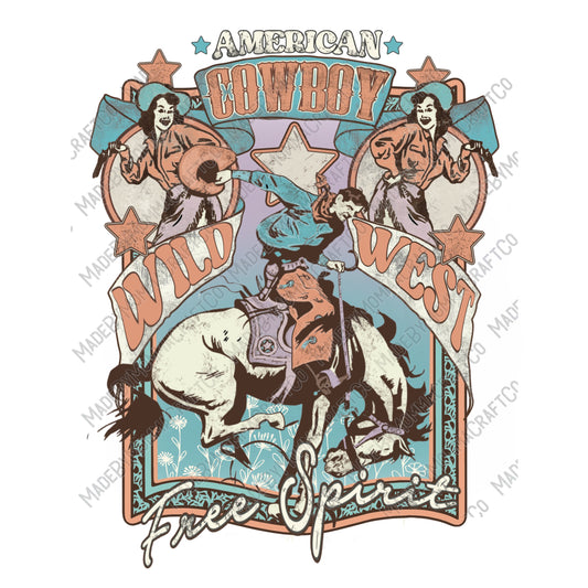 Vintage Cowboy - Country Western - Cheat Clear Waterslide™ or White Cast Sticker