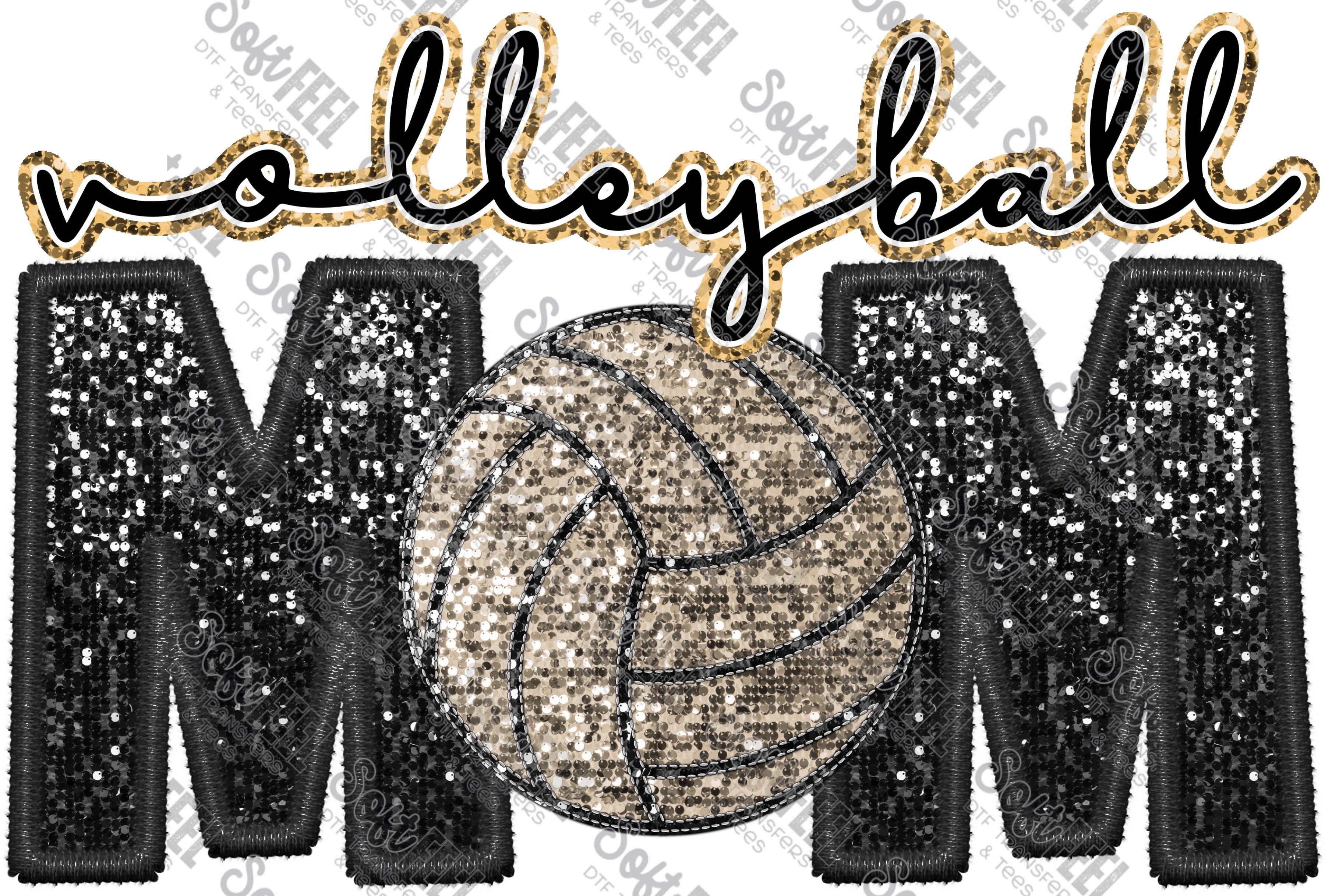 Volleyball Mom  - Women&#39;s / Sports - Direct To Film Transfer / DTF - Heat Press Clothing Transfer