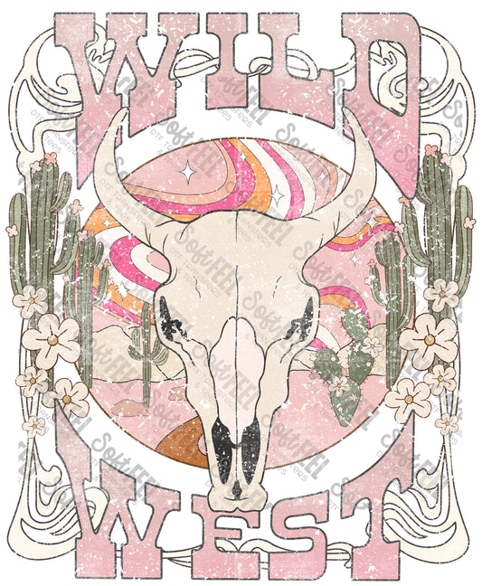 WildWest Grunge - Country Western / Retro / Women's - Direct To Film Transfer / DTF - Heat Press Clothing Transfer