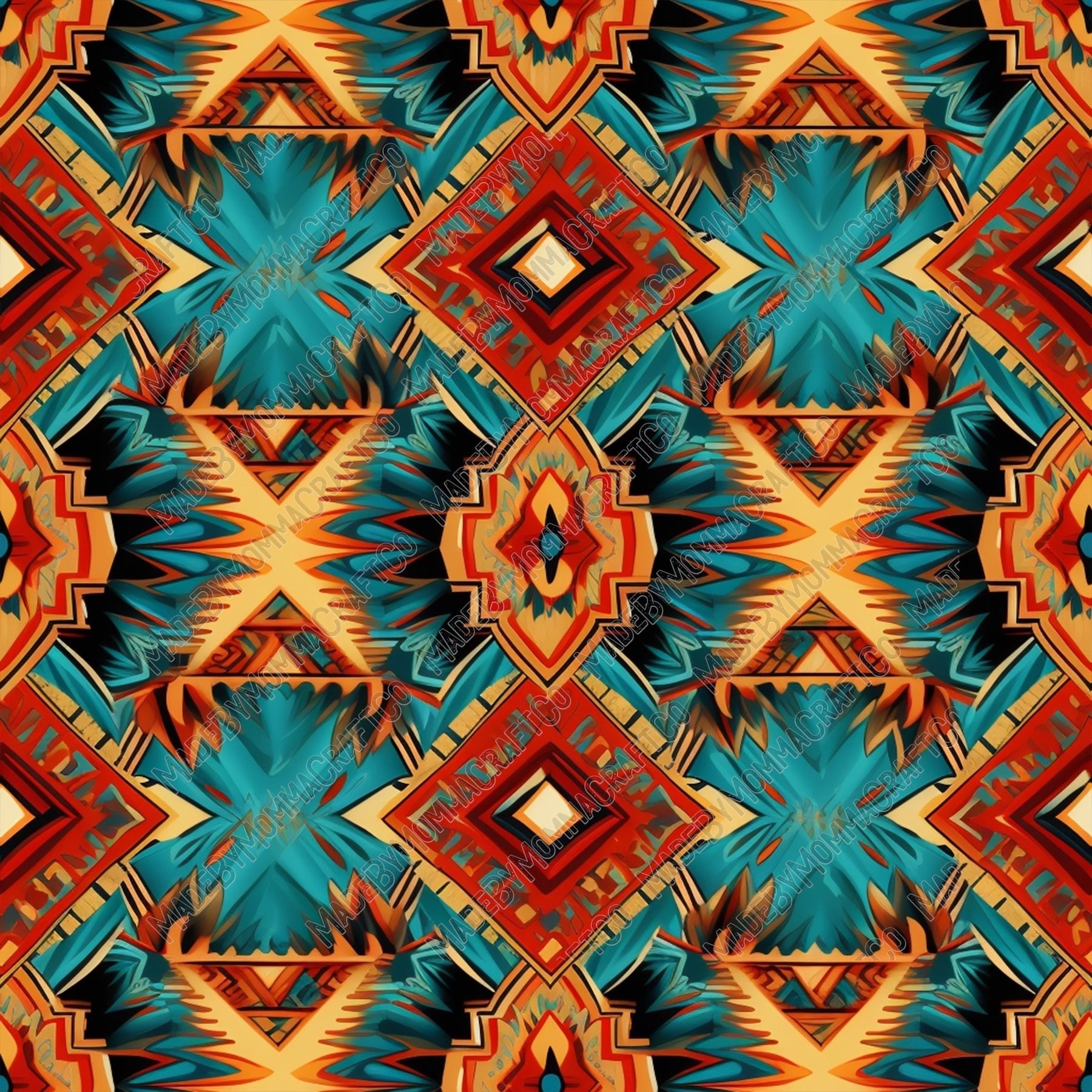 Western Aztec Texture 4 - Vinyl Or Waterslide Seamless Wrap