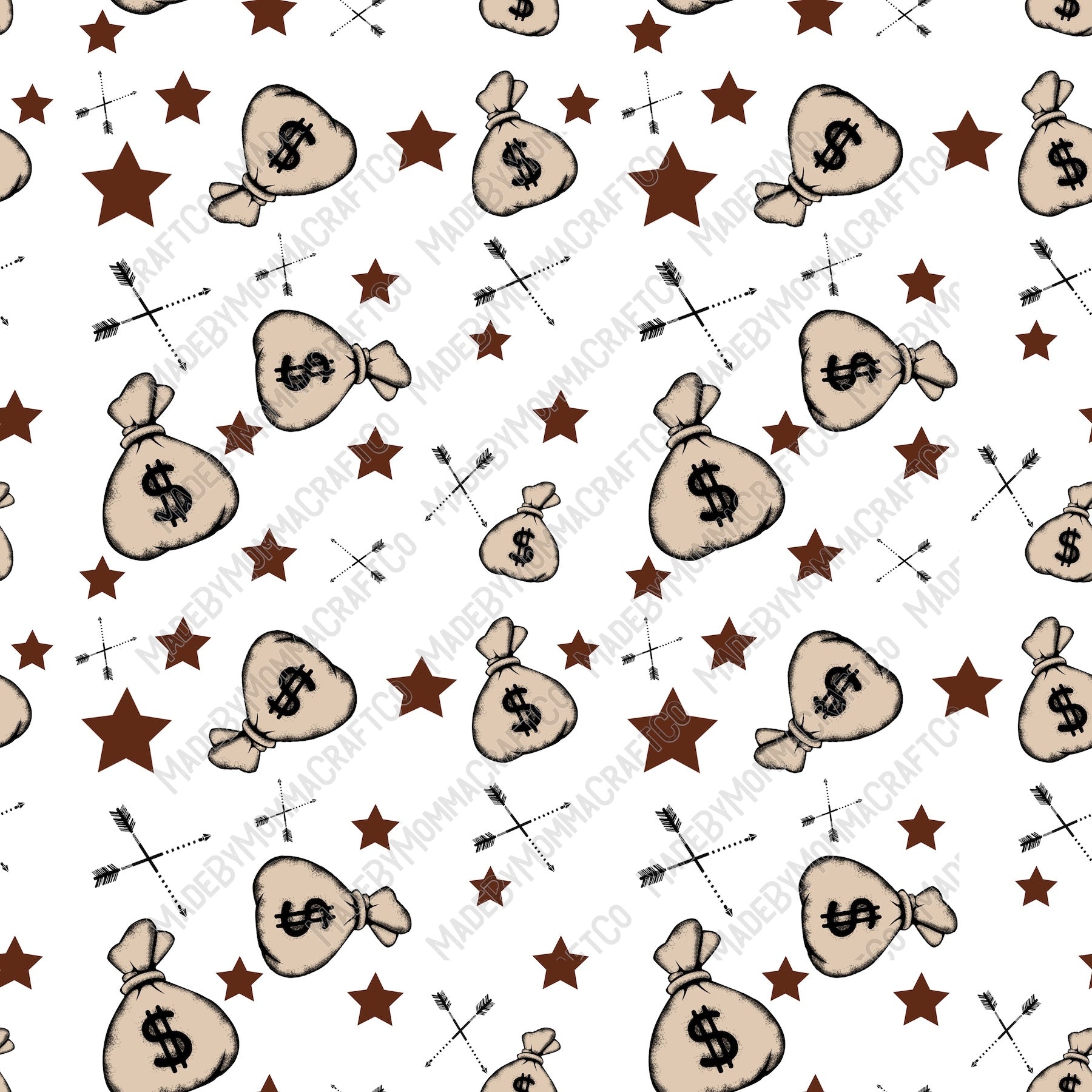 Western Cowboy Pattern 4 - Vinyl Or Waterslide Seamless Wrap
