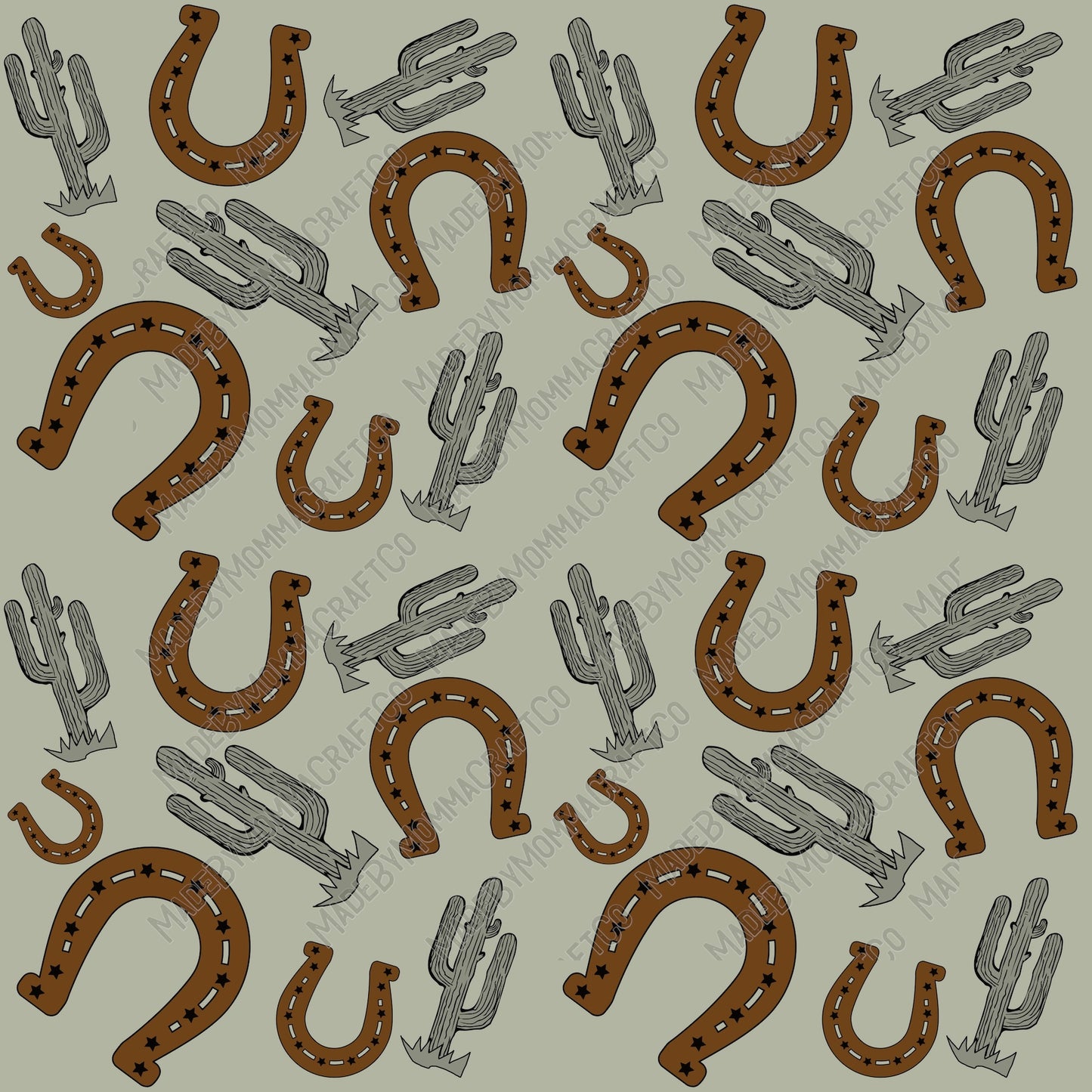 Western Cowboy Pattern 8 - Vinyl Or Waterslide Seamless Wrap