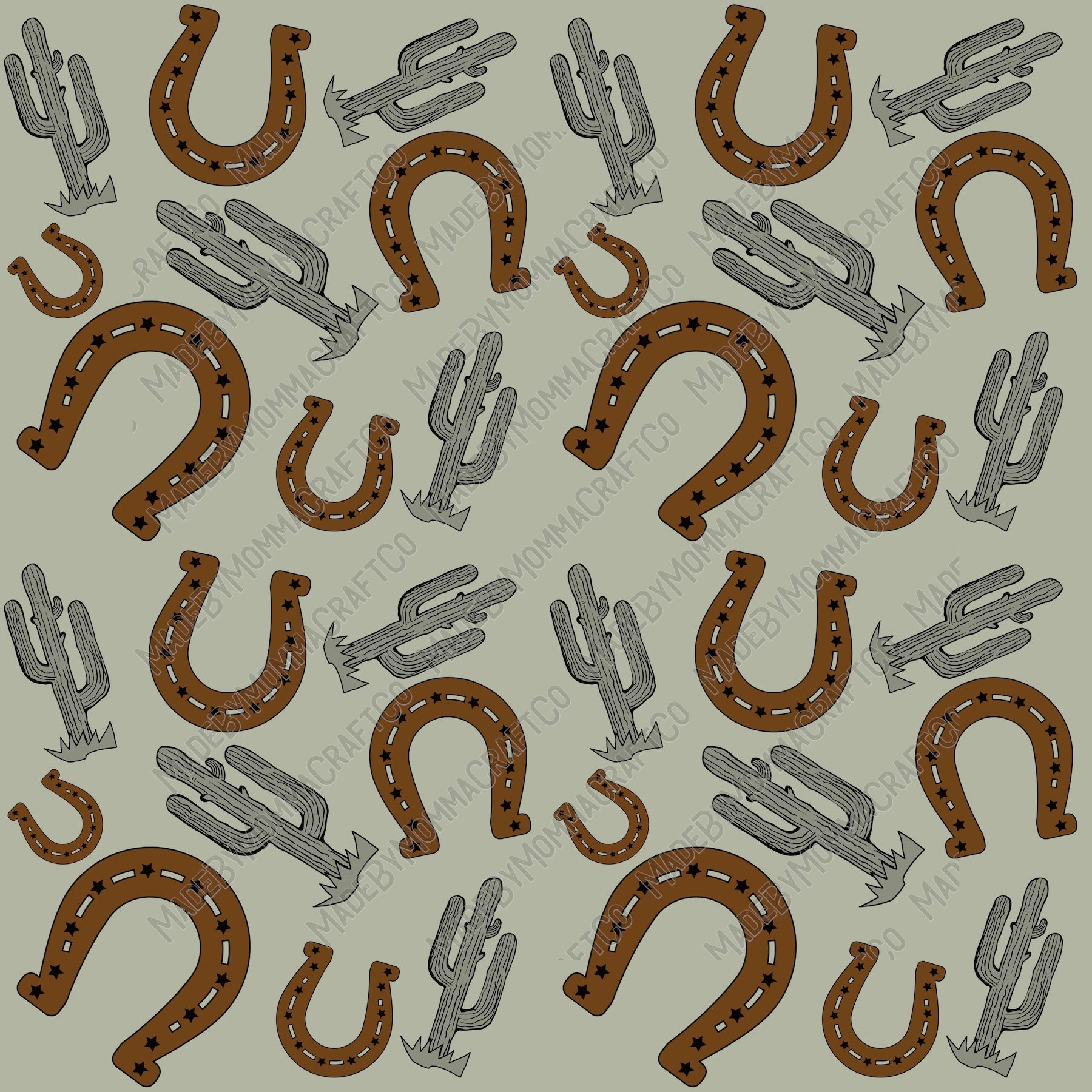 Western Cowboy Pattern 8 - Vinyl Or Waterslide Seamless Wrap