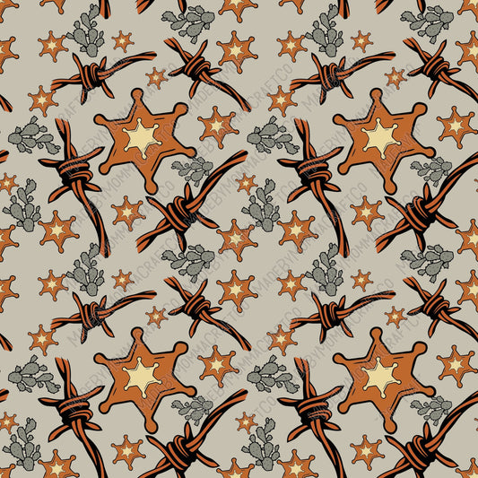 Western Cowboy Pattern 9 - Vinyl Or Waterslide Seamless Wrap