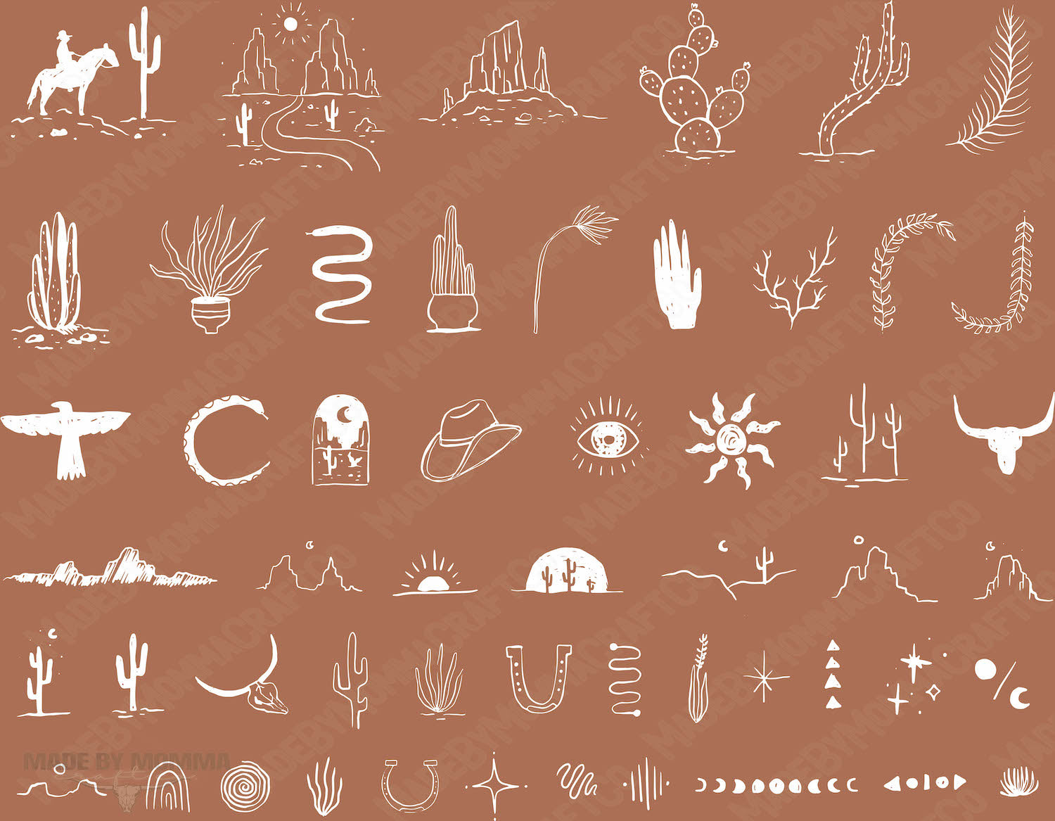 Western Elements - Cheat Clear Waterslide ™ or Sticker Themed Sheet  Elements Sheet