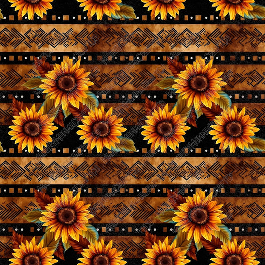 Western Sunflowers 1 - Vinyl Or Waterslide Seamless Wrap