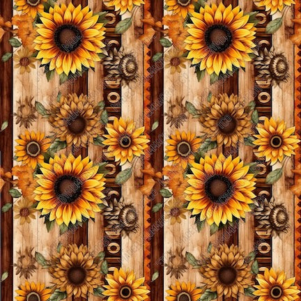 Western Sunflowers 7 - Vinyl Or Waterslide Seamless Wrap