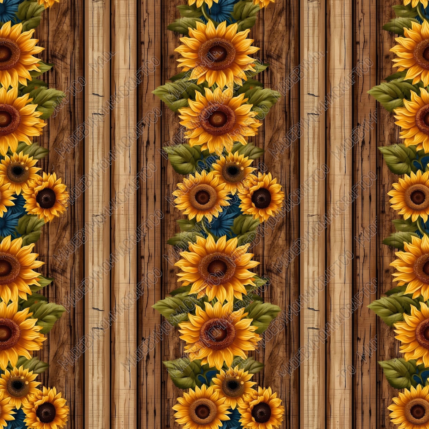 Western Sunflowers 8 - Vinyl Or Waterslide Seamless Wrap