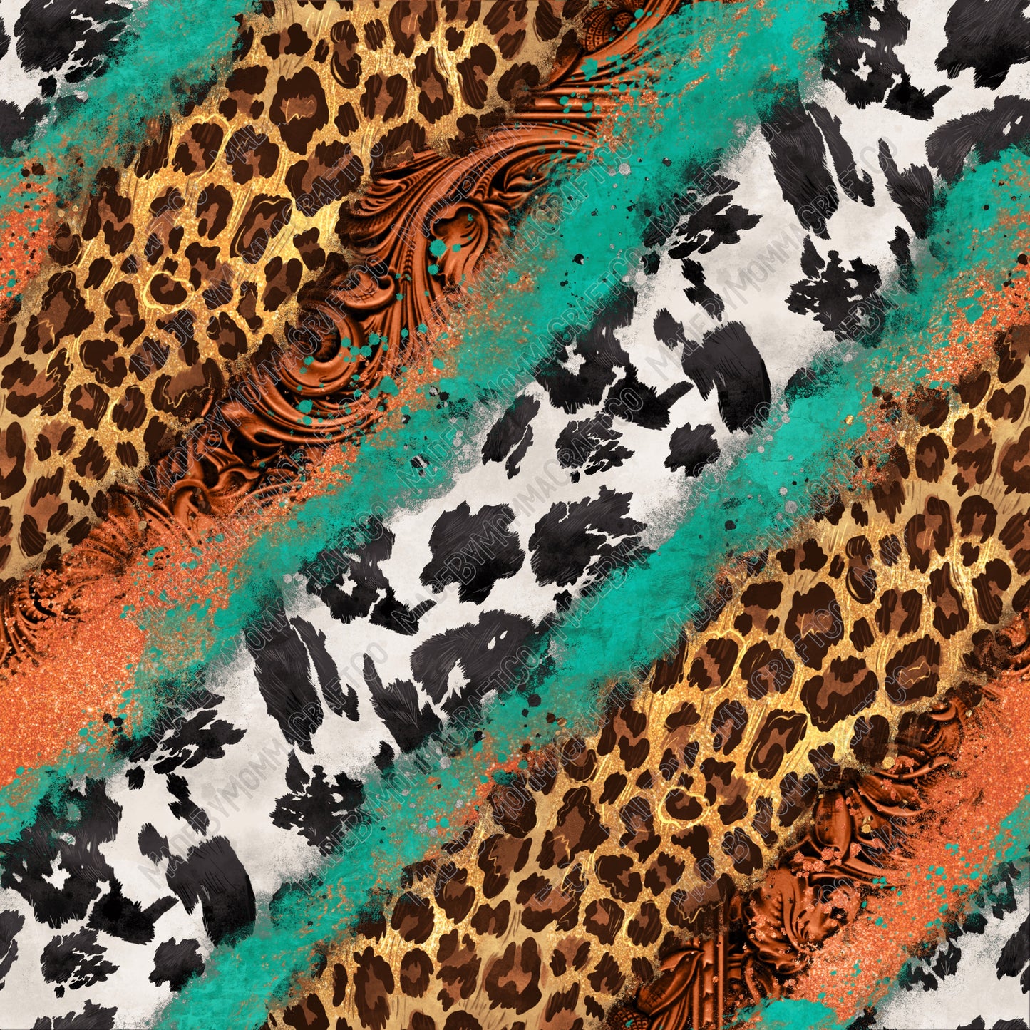 Western Patterns - Vinyl Or Waterslide Seamless Wrap