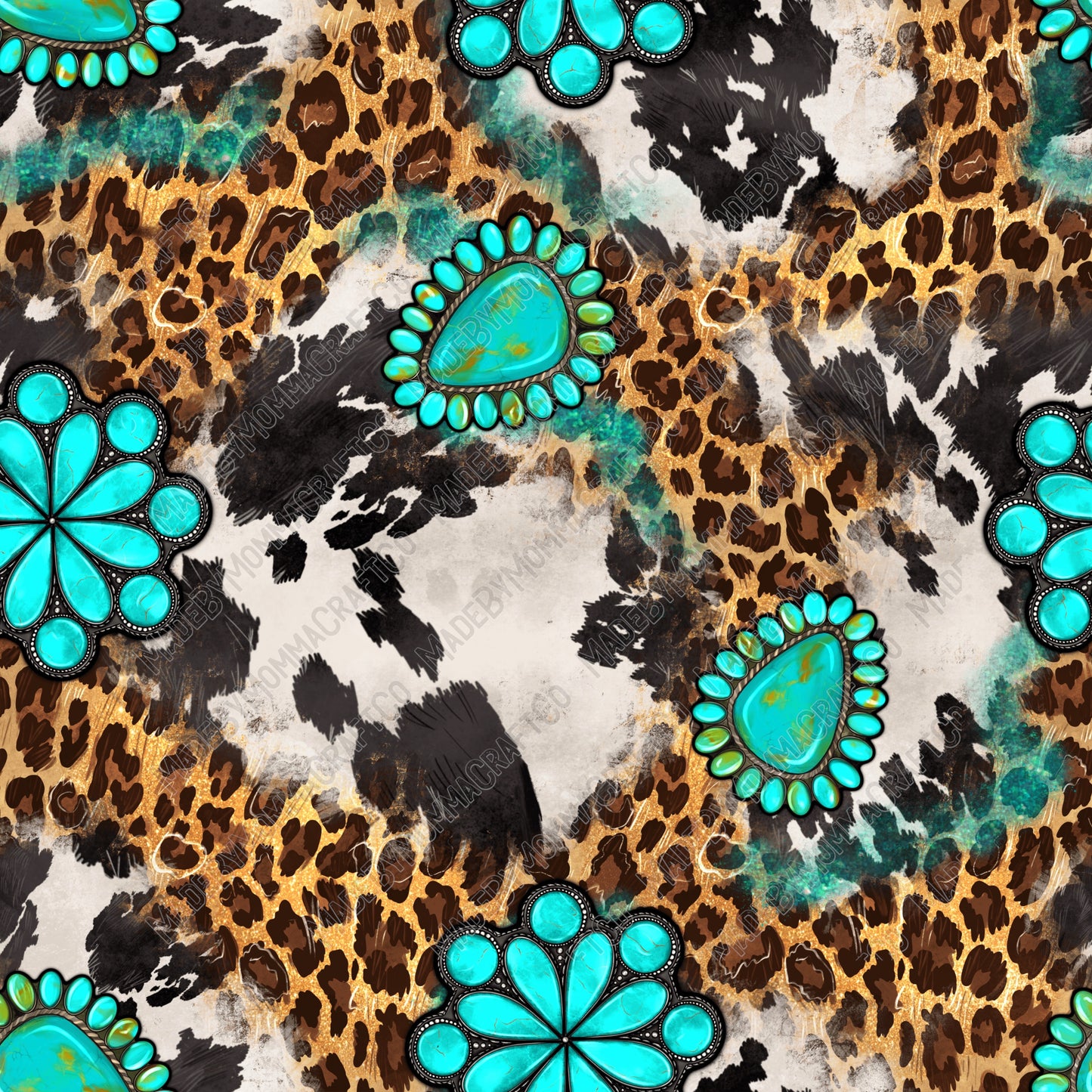 Western Turquoise - Vinyl Or Waterslide Seamless Wrap – Made By Momma ...