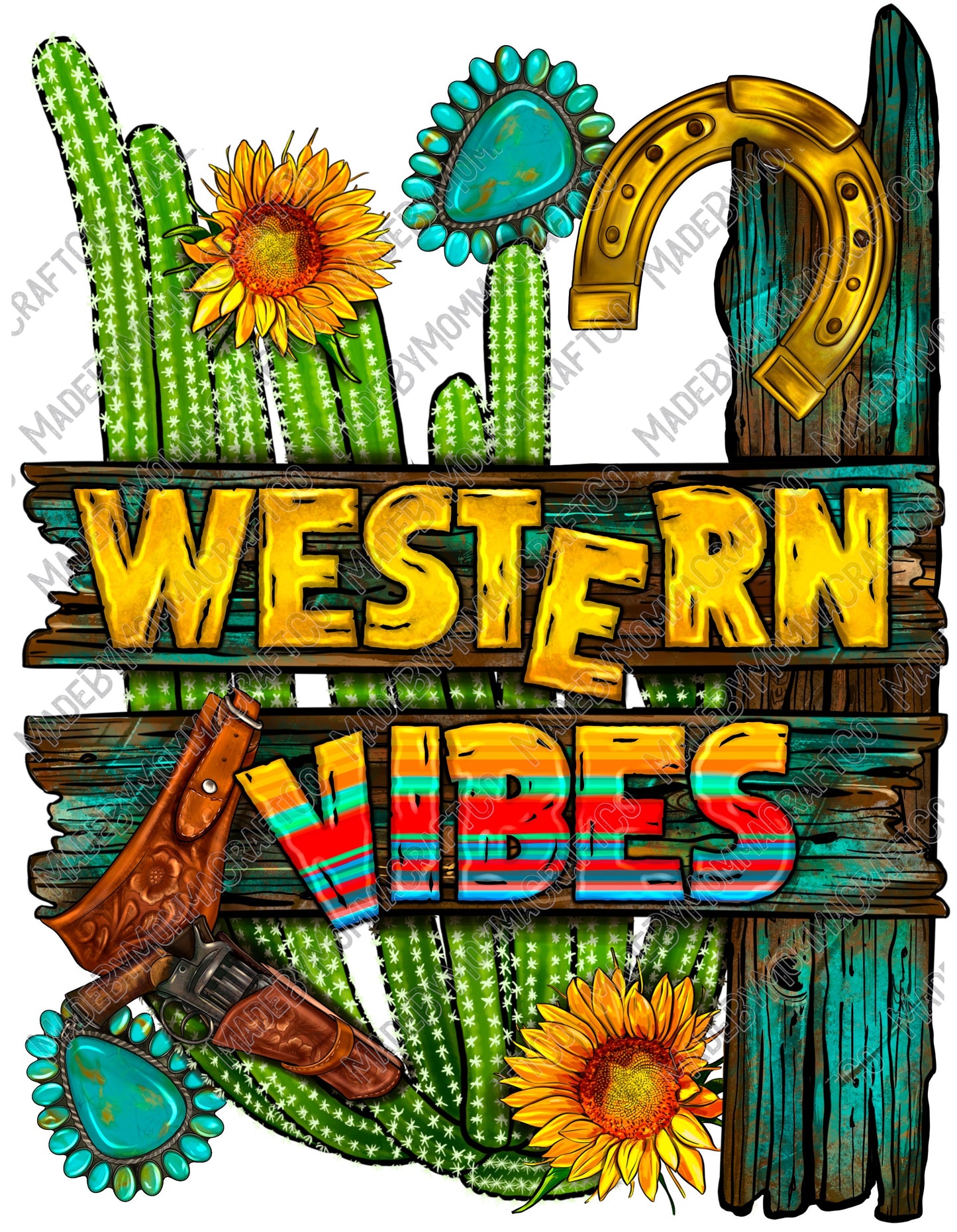 Western Vibes Cowboy - Country - Cheat Clear Waterslide™ or White Cast Sticker